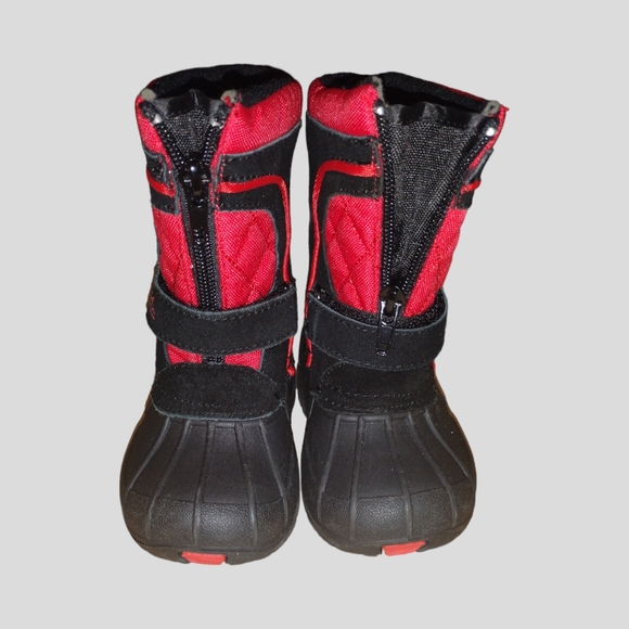 🆕️Totes  Toddler Boys Jason  Winter Snow Boot Black & Red  Sz 5M NWOT - Picture 3 of 7
